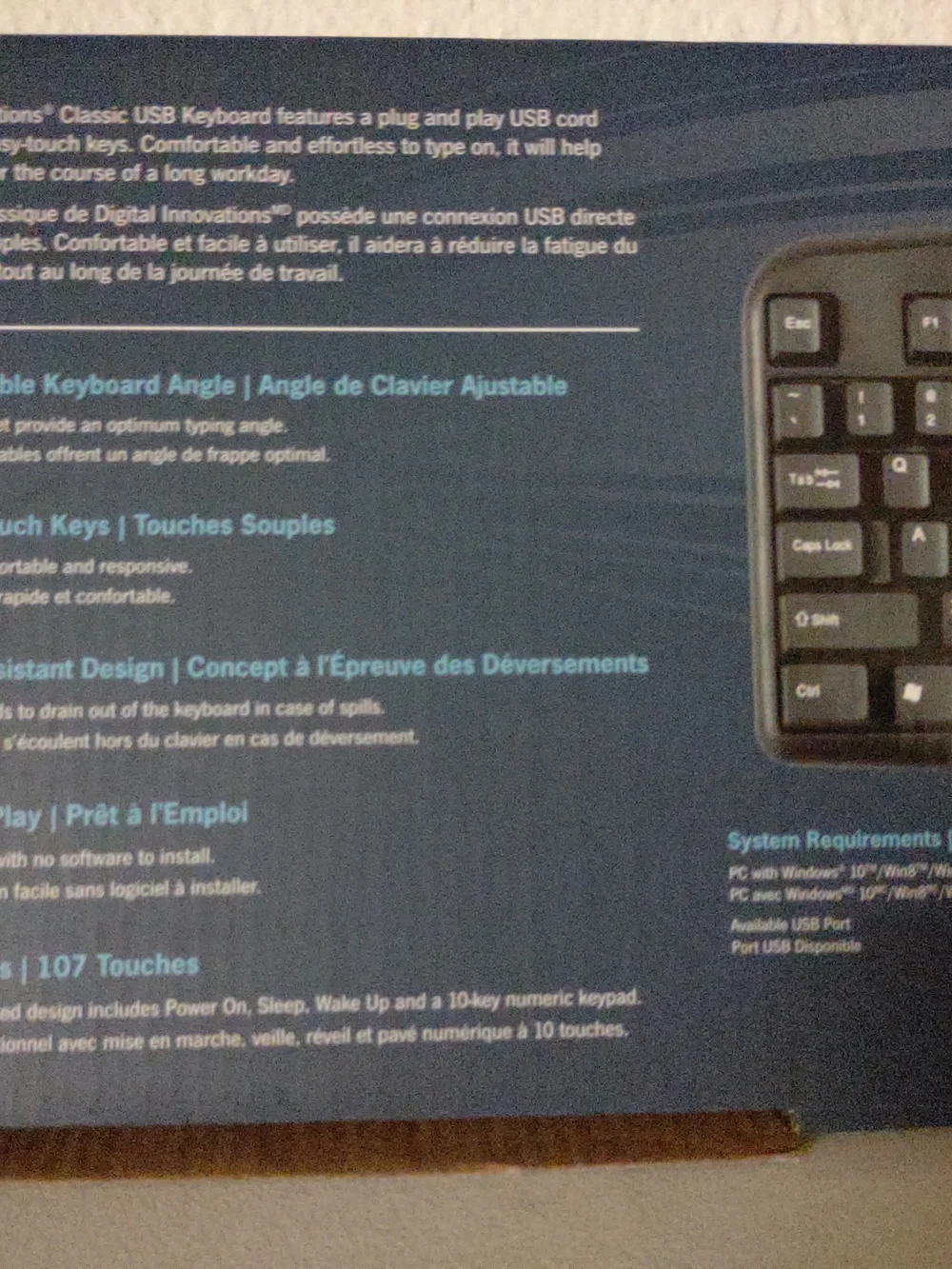 Wired USB Keyboard - Black NEW